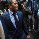 Ray Rice as he arrived for a hearing Nov. 5, 2014, in New York City regarding his suspension from the NFL after being caught beating his then-fiancee in an Atlantic City, N.J., casino elevator in February 2014.
Andrew Burton/Getty Images
